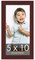 5x10 Solid Wood Picture Frame with UV-Resistant Acrylic & Acid-Free Backing, Available in 6 Finishes: Matte Black, Matte White, Metallic Bronze, Silver, Natural Wood Grain & Mahogany